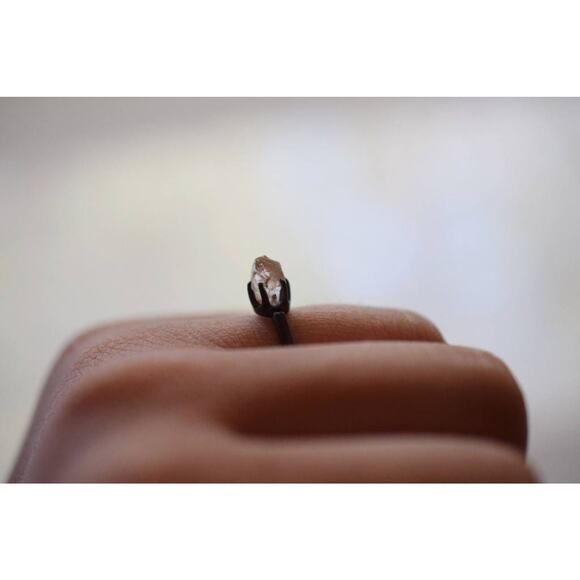 alternative raw diamond engagement ring raw crystal size 4 5 6 7 8 8 9 10 11 12 - Picture 2 of 5